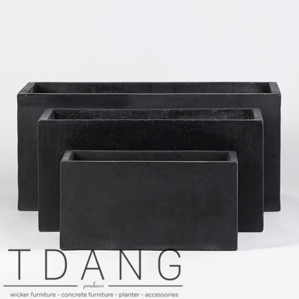 Light Cement Rectangular Pots (TD9109)