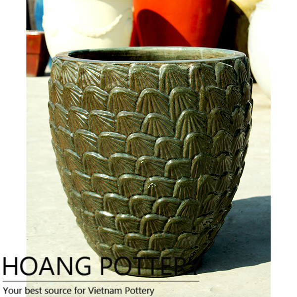 Bronze large ceramic pots