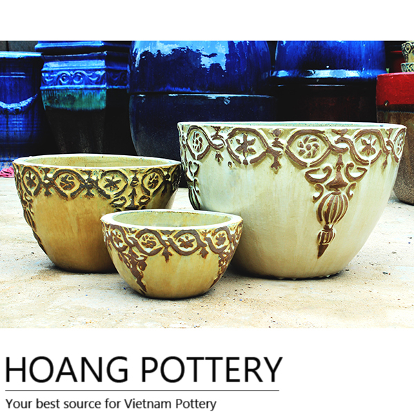 New Garden Decoration Outdoor Glazed Ceramic Pots