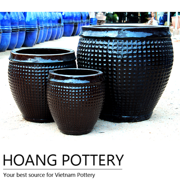 Beautiful Pattern Large Glazed Ceramic Flower Pots