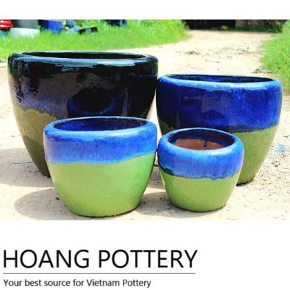 Mixed colours Glazed Ceramic Planters (HPTV002)