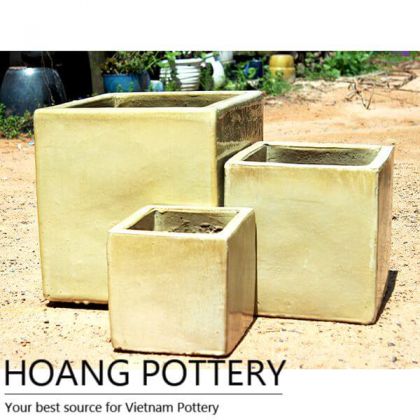 Square Ceramic Planters Outdoor (HPAN034)