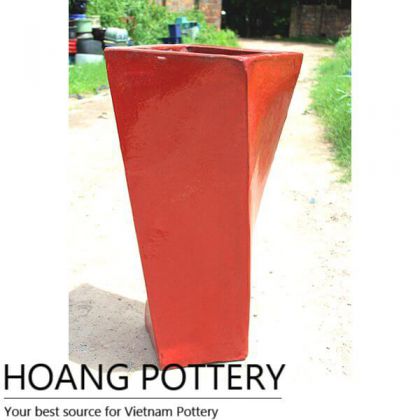 Swirl Ceramic Glazed Flower Pots (HPTV003)