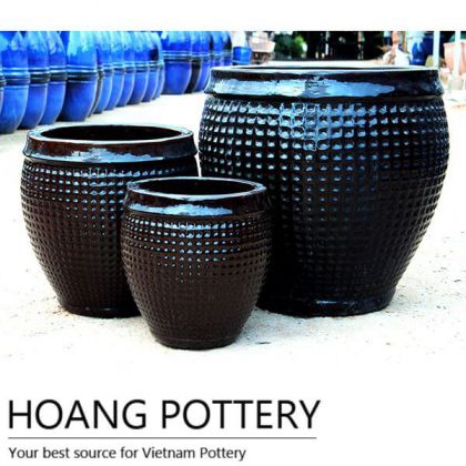 Large Glazed Ceramic Flower Pots (HPLO012)
