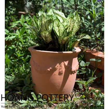 Antique Style Garden Decor Red Clay Planter (HPTC118)