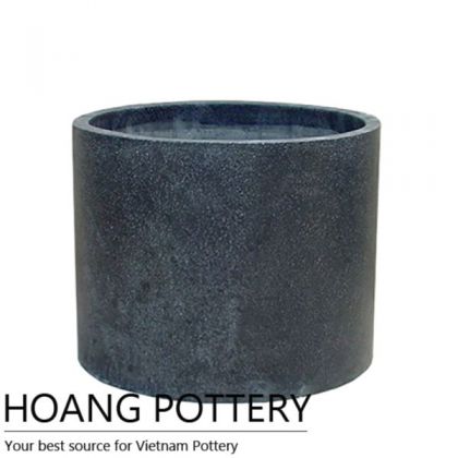 Low round Cement terrazzo Flower pot (TAT032)