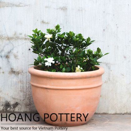Round Red Clay Flower Planters (HPTC068)