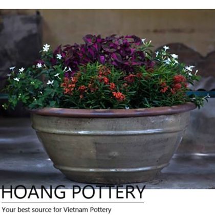 Beautiful Rustic Bowl Design Flower Pot (HPHP049)