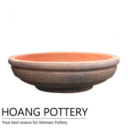 Antique Style low bowl Oldstone Pot Decor (HPSB026)