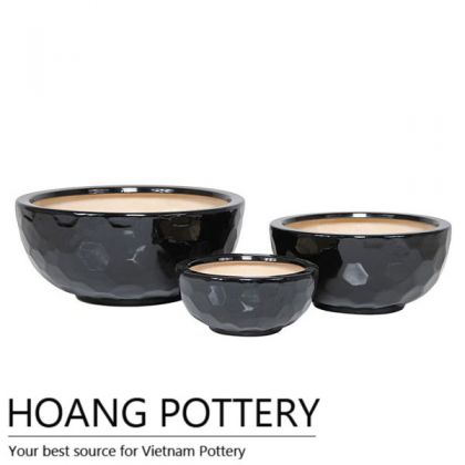 Low Round Ceramic Bonsai Pot (HPIP005)