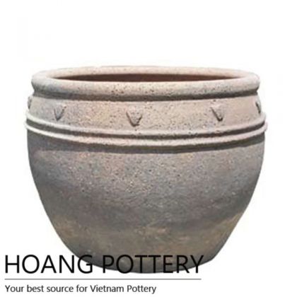 Quality Ceramic Oldstone Flower Pot Outdoor Decor (HPSB074)