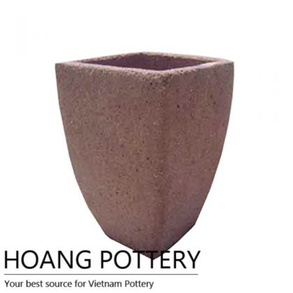 Quality Square Ceramic Oldstone Flower Pot Outdoor Decor (HPSB058)