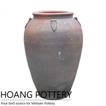 Round Sandblasted Flower Jar (HPSB085)