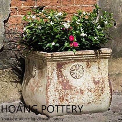 Square Rustic Flower Planter (HPHP097)