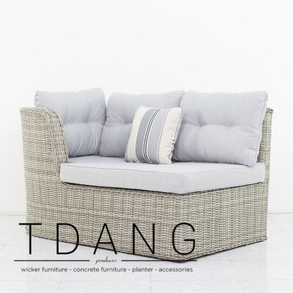 Dreux Wicker Right Hand Sofa 2 Seats (TD3054)