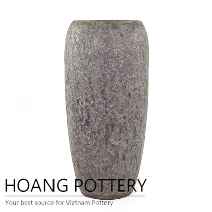 Atlantis round ceramic planter vase