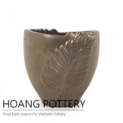 Beautiful Bronze ceramic garden planter