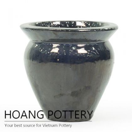 Glass green vietnam ceramic planter pot