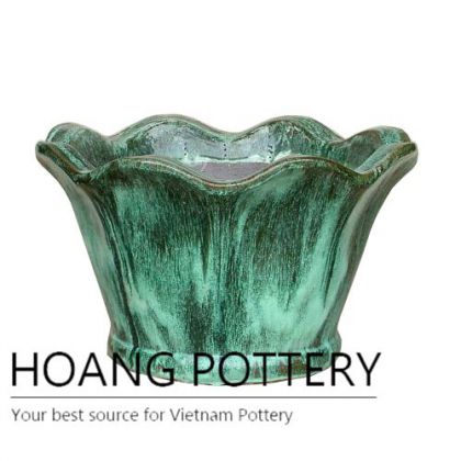 Hight quality green ceramic flower pot