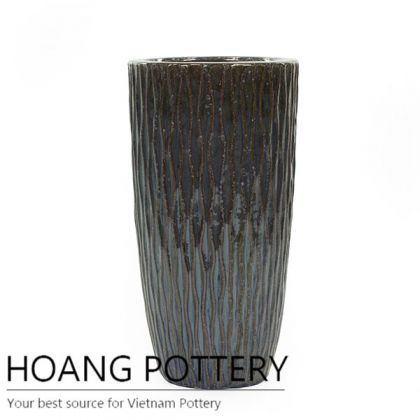 Large round ceramic flower pot