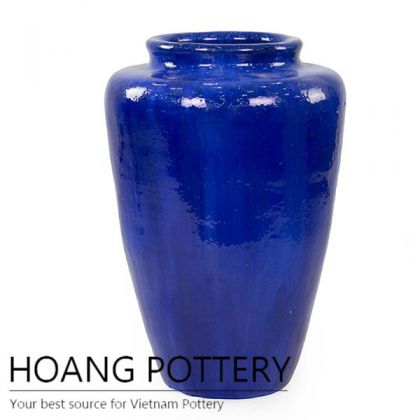 Pacific blue ceramic vase planter