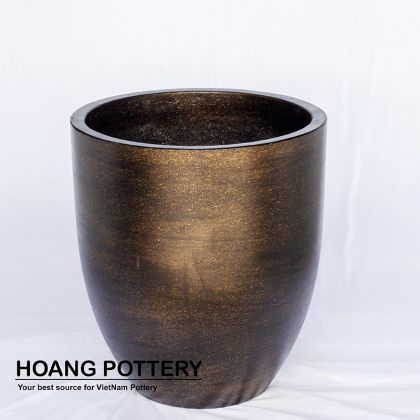 Bronze Painting Cement Pot