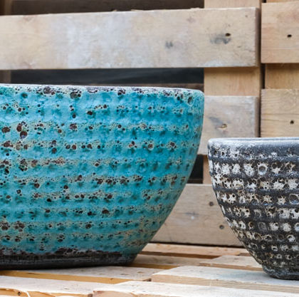 Ceramic bowl shaped pot