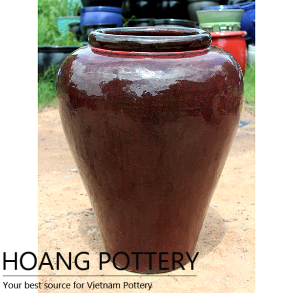Glazed ceramic planter