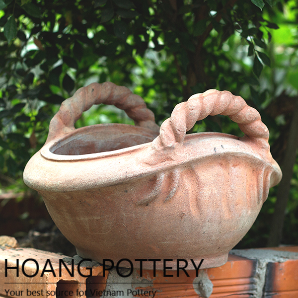 Oval Glazed Ceramic Flower Pots Outdoor (HPDB022)