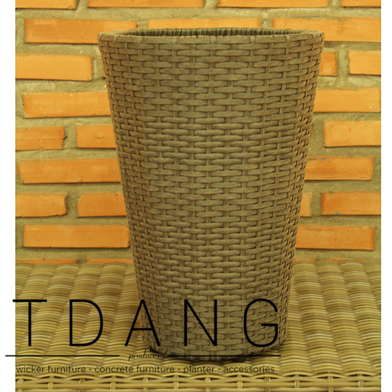 Handmade Low Square Wicker Trough (TDW033)