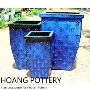 Square Ceramic Pots Garden Decor (HPAN031)