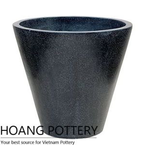 Black Round Terrazzo Flower Planter (TAT017)