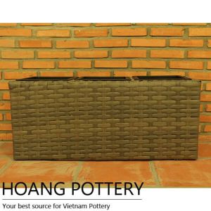 Long Wicker Planter Indoor and Outdoor Decor (HPW001)