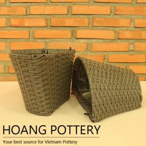 Modern Design Wicker Flower Planter (HPW016)
