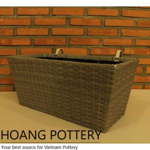 Quality Wicker Planter Outdoor and Indoor (HPW011)