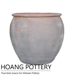 Round Sandblasted Pot Outdoor Decor (HPSB066)