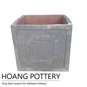 Square Oldstone Flower Planter Decor (HPSB054)