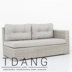 Sedona Wicker Left Hand Sofa 2 Seats (TD3024)