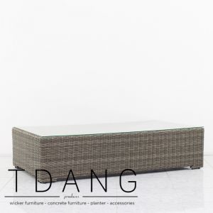 Atlantic Long Coffee Wicker Table (TD4033)