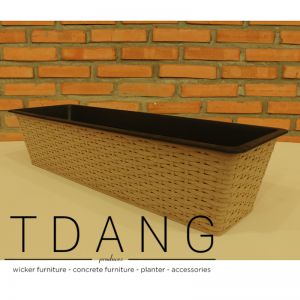 Elegent All Weather Resin Wicker Planter Trough (TDW022)