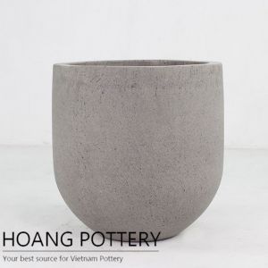 Raw cement egg pots