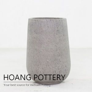 Raw cement palm planters