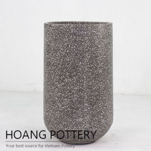 Terrazzo cement tall ball planters