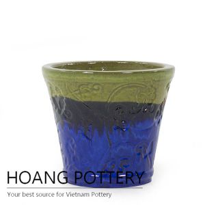 Mix color pattern round planters