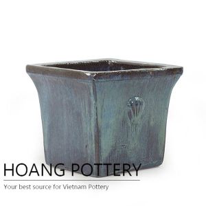 New design cube pattern ceramic pot