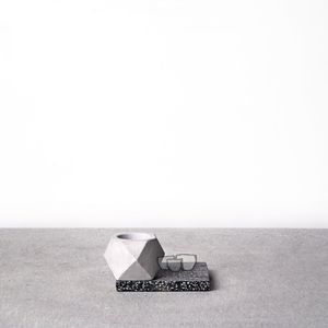 Super little white cement pot