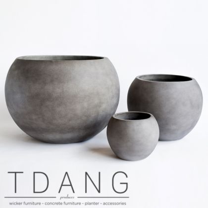 Light Cement Giant Bowl Pots (TD9106)