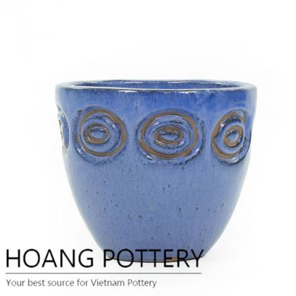 Handmade Pattern Glazed Ceramic Pots (HPAN035)