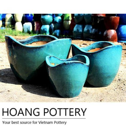 Outdoor Glazed Ceramic Planters (HPHA024)