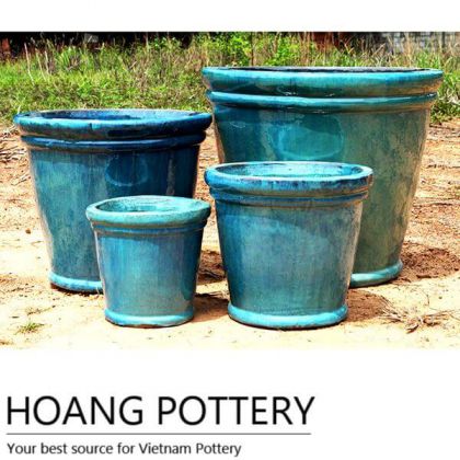 Vietnam Blue Ceramic Pots Outdoor (HPTH004)